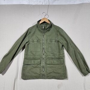 Old Navy Women's Green Lightweight Full Zip Utility Military Jacket - Size M‎